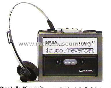 Pocket Stereo Cassette Player Swinger 2; SABA; Villingen (ID = 438069) Reg-Riprod