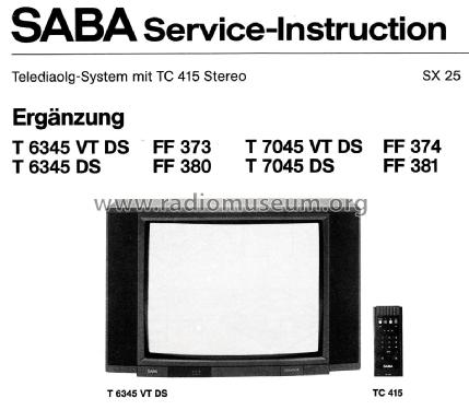 T 6345 VT DS; SABA; Villingen (ID = 2054766) Televisore