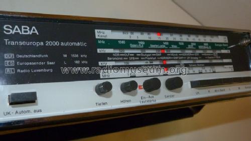 Transeuropa 2000 automatic; SABA; Villingen (ID = 1184664) Radio