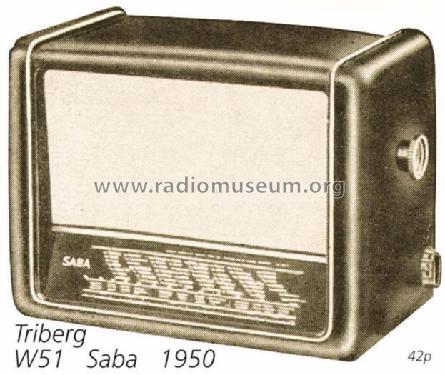 Triberg W51; SABA; Villingen (ID = 708473) Radio
