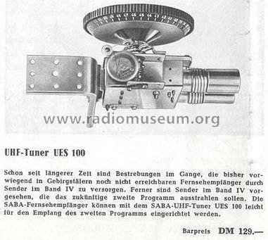 UHF-Tuner UES100; SABA; Villingen (ID = 688469) mod-past25