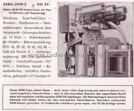 UKW-Einsatz UKW-S; SABA; Villingen (ID = 627846) Converter