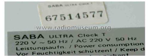 Ultra Clock T; SABA; Villingen (ID = 570887) Radio