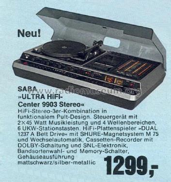 ULTRA HiFi-Center 9903 Stereo; SABA; Villingen (ID = 1763099) Radio