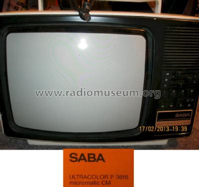 Ultracolor micromatic CM P 3618; SABA; Villingen (ID = 1412198) Televisore