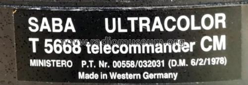 Ultracolor T5668 telecommander CM; SABA; Villingen (ID = 2397670) Television