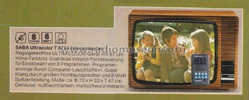 Ultracolor T 6754 telecomander; SABA; Villingen (ID = 1766894) Television