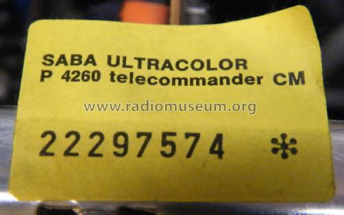 Ultracolor Telecommander CM P 4260 CM; SABA; Villingen (ID = 1932902) Television