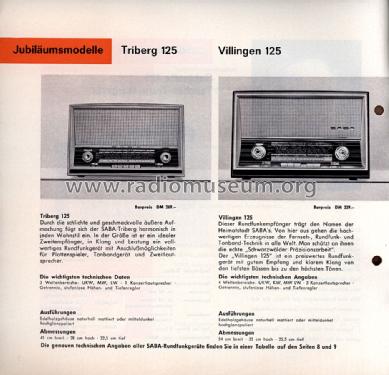 Villingen 125; SABA; Villingen (ID = 1400651) Radio
