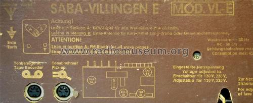 Villingen E Mod. VL-E; SABA; Villingen (ID = 1966532) Radio