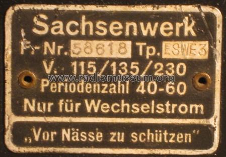 ESWE3 ; Sachsenwerk bis 1945 (ID = 678574) Radio