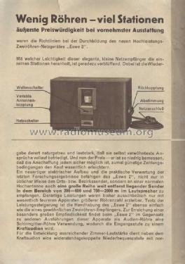 Eswe 2W; Sachsenwerk bis 1945 (ID = 687170) Radio
