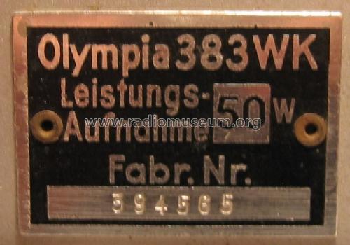 Olympia 383WK; Sachsenwerk bis 1945 (ID = 519032) Radio