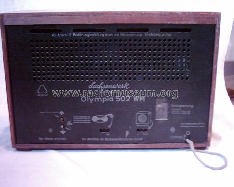 Olympia 502WM; Sachsenwerk (ID = 57107) Radio