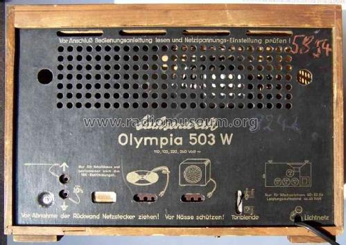 Olympia 503W; Sachsenwerk (ID = 205967) Radio