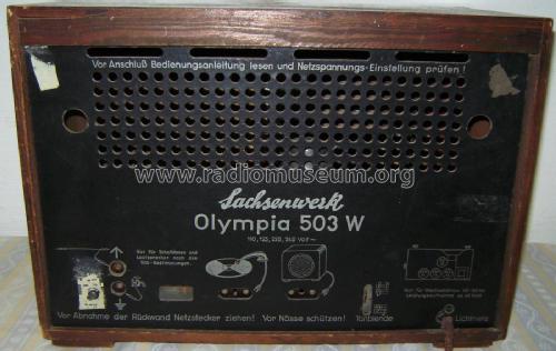 Olympia 503W; Sachsenwerk (ID = 2503665) Radio