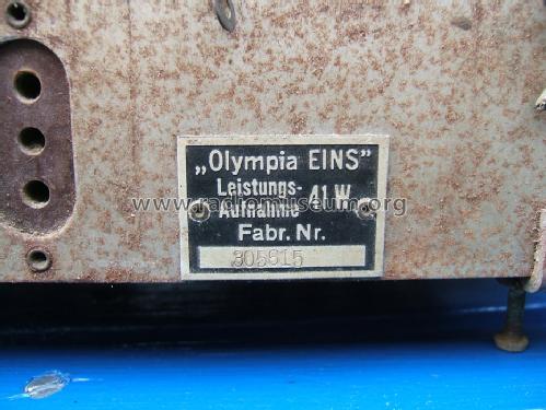 Olympia Eins 1W; Sachsenwerk bis 1945 (ID = 1084041) Radio