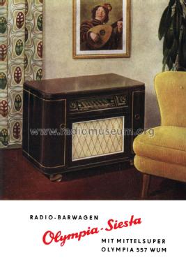 Olympia Radio-Barwagen 'Siesta' 557WUM; Sachsenwerk (ID = 2029915) Radio