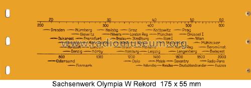 Olympia-Rekord W; Sachsenwerk bis 1945 (ID = 955391) Radio