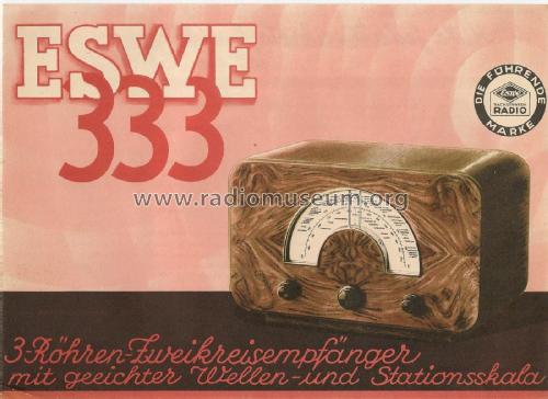 Eswe 333; Sachsenwerk bis 1945 (ID = 1743340) Radio