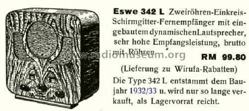Eswe 342L; Sachsenwerk bis 1945 (ID = 1697128) Radio