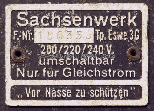 Eswe 3G; Sachsenwerk bis 1945 (ID = 2707251) Radio