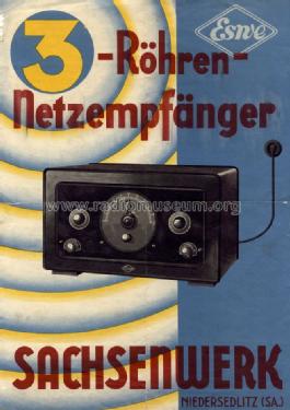 Eswe RW3; Sachsenwerk bis 1945 (ID = 1391160) Radio