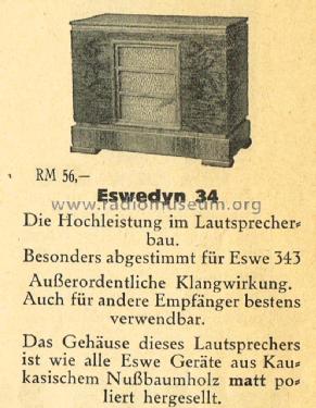 Eswedyn 34W; Sachsenwerk bis 1945 (ID = 2737110) Speaker-P