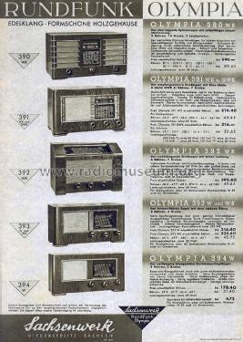 Olympia 394W; Sachsenwerk bis 1945 (ID = 1779501) Radio