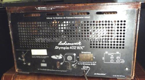 Olympia 402WK; Sachsenwerk bis 1945 (ID = 1469816) Radio