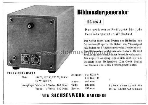 Bildmustergenerator BG256A; Sachsenwerk Radeberg (ID = 950751) Equipment