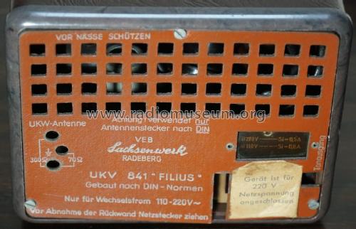 Filius UKV841A; Sachsenwerk Radeberg (ID = 2801217) Radio