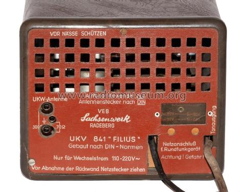 Filius UKV841A; Sachsenwerk Radeberg (ID = 2931756) Radio