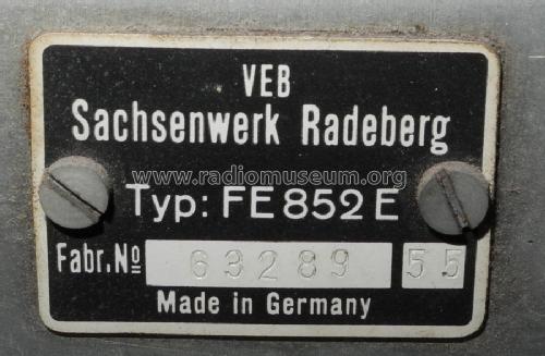 Rembrandt FE852E; Sachsenwerk Radeberg (ID = 1106924) Televisión