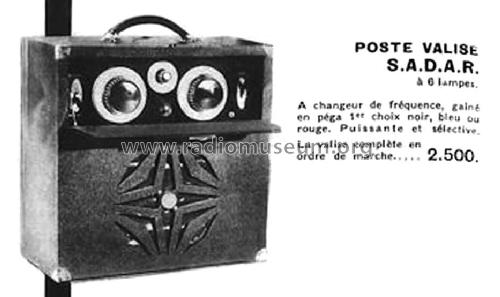 Poste Valise 6 lampes ; SADAR S.A.D.A.R., (ID = 1886150) Radio