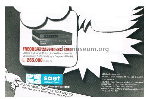 Digital Counter HC-200; SAET; Milano (ID = 2758573) Equipment