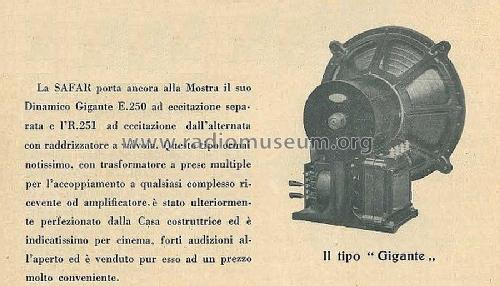Altoparlante Dinamico Gigante R 251; SAFAR Società (ID = 2886606) Parleur