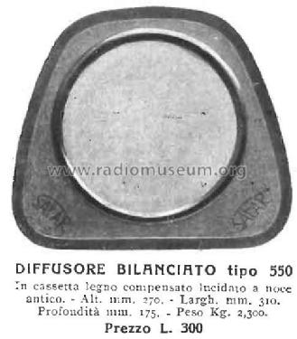 Diffusore Bilanciato 550; SAFAR Società (ID = 1731491) Speaker-P