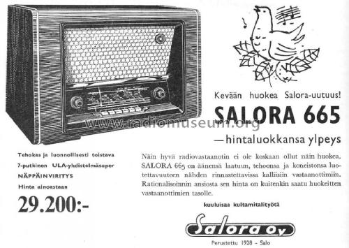 665V ; Salora; Salo (ID = 1142551) Radio