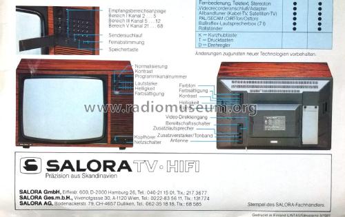 Colour Television 1H1; Salora; Salo (ID = 1994065) Television