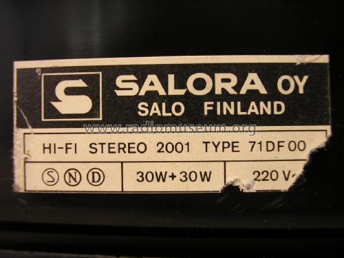 Hi-Fi Stereo 2001 71DF00; Salora; Salo (ID = 2106621) Radio