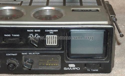 TV-Radio-Cassette-Recorder 8703 Ch= KRV-3B; Sampo Corporation of (ID = 826043) TV Radio