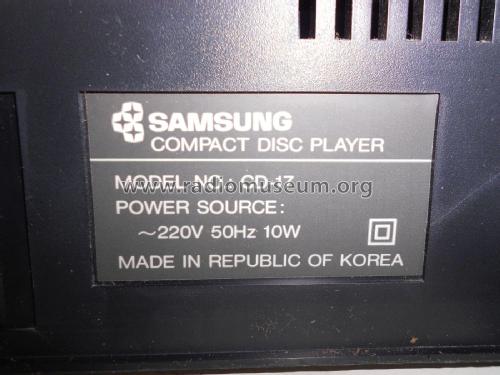 Compact Disc Player CD-17; Samsung Co.; Daegu (ID = 2294979) R-Player