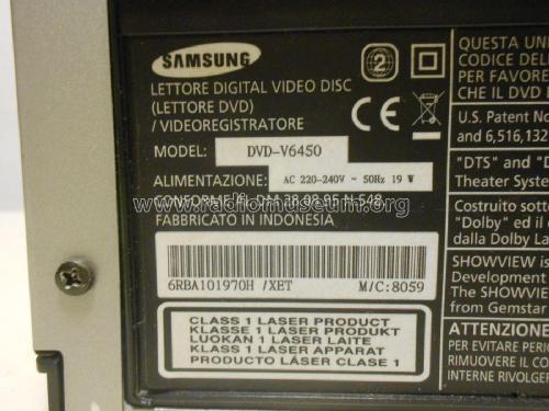 DVD/CD/CR-R/CD-RW/MP3/VHS DVD-V6450; Samsung Co.; Daegu (ID = 2172188) Ton-Bild