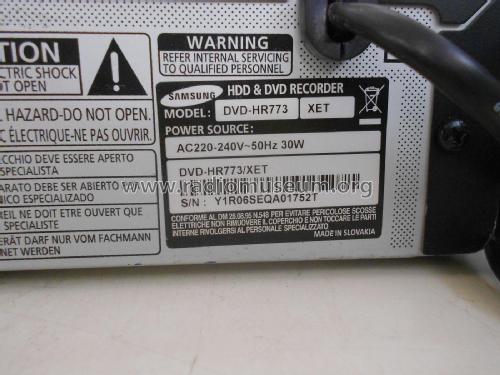 HDD & DVD Recorder DVD-HR 773; Samsung Co.; Daegu (ID = 2173717) Ton-Bild