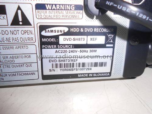 HDD & DVD Recorder DVD-SH873; Samsung Co.; Daegu (ID = 2371655) Reg-Riprod