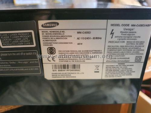 Microcadena con DVD MM-C430D; Samsung Co.; Daegu (ID = 3059655) Radio