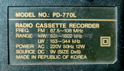 Stereo Radio Double Cassette Recorder PD-770L; Samsung Co.; Daegu (ID = 2827669) Radio