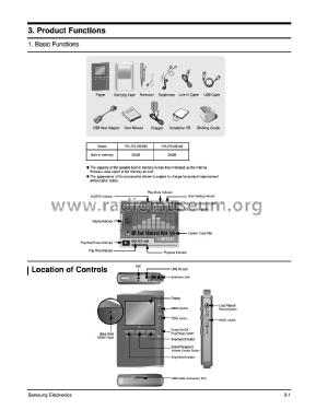 Portable Digital Audio Player YH-J70SB/SW; Samsung Co.; Daegu (ID = 2770757) Radio