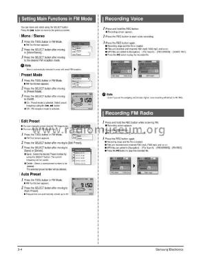 Portable Digital Audio Player YH-J70SB/SW; Samsung Co.; Daegu (ID = 2770759) Radio